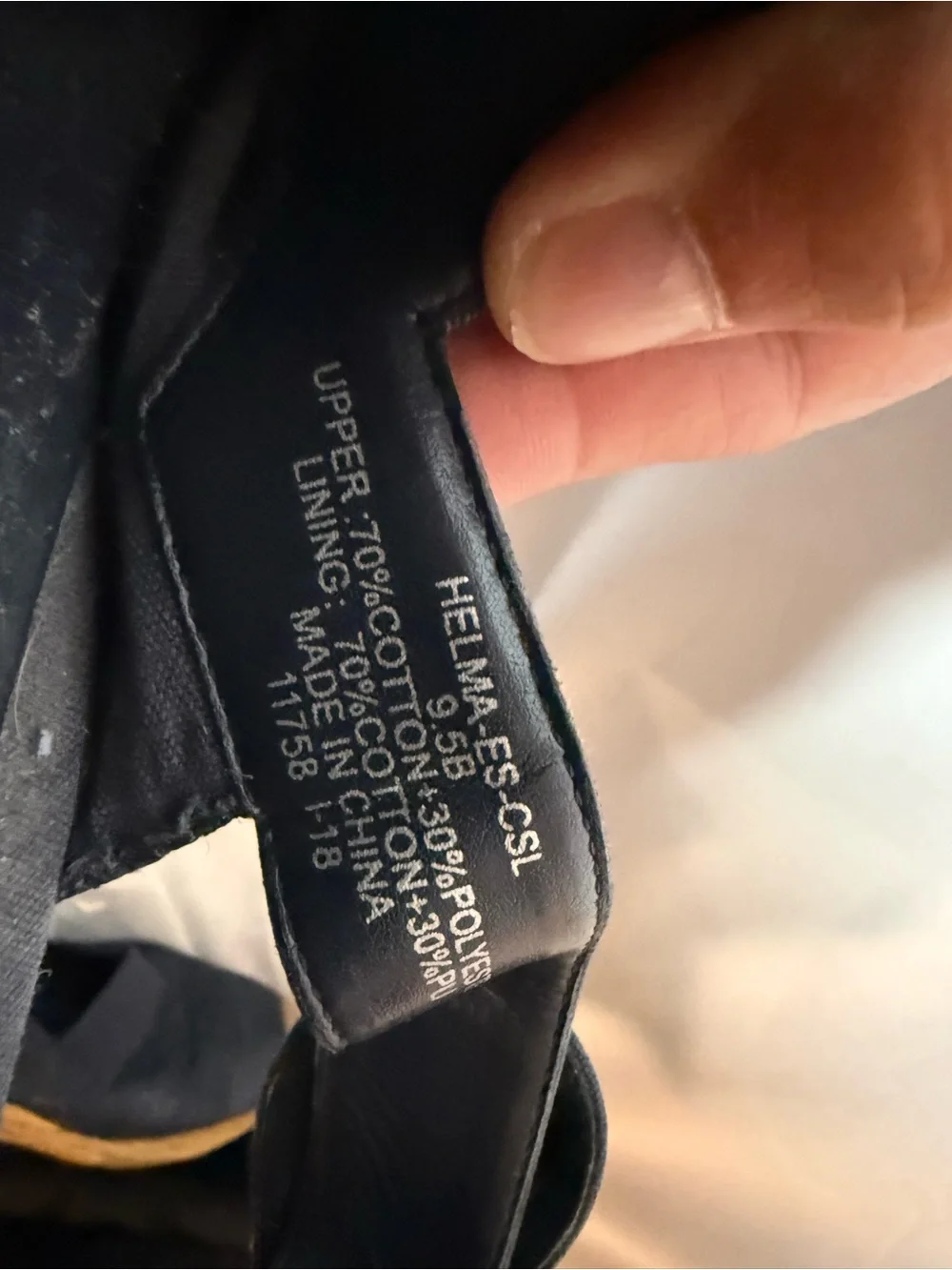 Lauren Ralph Lauren Helma Espadrille Wedge Sandals Black Slingback Bow 9.5B
